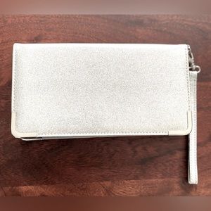 Silver Glitter Wristlet Wallet New